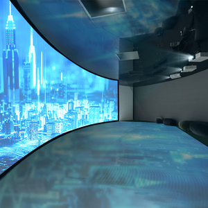 180 Degree <strong>Curved</strong> Projection <strong>Screen</strong> <strong>Fixed</strong> <strong>Curved</strong> HD Projector <strong>Screen</strong> - Product Image 2