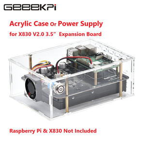 Acryl gehäuse für X830 V2.0 3.5 SATA-Festplatten-Festplatten-Speicher erweiterungs karte für Raspberry Pi 3B/3B/2B