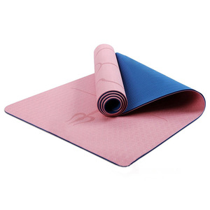 Özel tasarım biyobozunur doğal TPE yüksek kalite yoga mat kaymaz yoga ve pilates özel baskı yoga mat