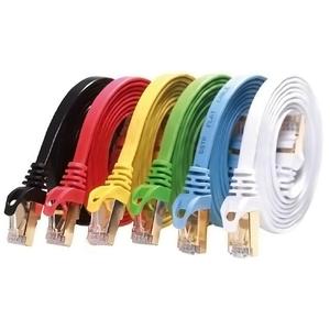 Cat 7 Kupfer RJ45-Netzwerkkabel Geschirmtes FTP SSTP 32AWG Hochgeschwindigkeits-Flach-Internet-LAN-Computer-Patchkabel Ethernet-Kabel - Product Image 1