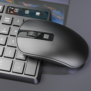 Teclado de ordenador silencioso de oficina de 104 teclas de tamaño completo y 2,4G, combinación de teclado y ratón inalámbrico Multimedia para PC, tableta y portátil - Product Image 3