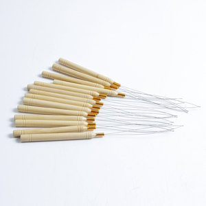 Wholesale Wooden <strong>Loop</strong> Threader Pulling Hook <strong>Loop</strong> Threader Tool for Pre-bonded Hair or Feather Extensions - Product Image 4