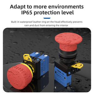 UL <strong>20</strong> <strong>Amp</strong> Emergency Stop Button New Energy Equipment Pushbutton Mushroom Head IP65 Normally Close Emergency Stop <strong>Switch</strong> - Product Image 2