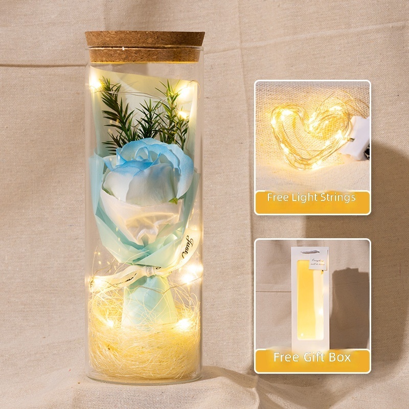 Wishing Bottle Rose Crushed Ice Blue