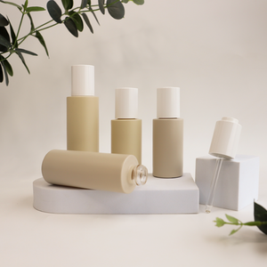 High Quality 40ml 60ml Glass <strong>Bottle</strong> 2oz Yellow <strong>Gray</strong> Droppper <strong>Bottle</strong> with White Press Button <strong>Dropper</strong> for Essential Oil Packaging - Product Image 1