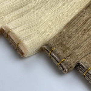 Xo örgü kelebek atkı Remy saç ekleme 12A kalite rus saç görünmez bant gevşek derin dalga sapıkça düz düz - Product Image 6