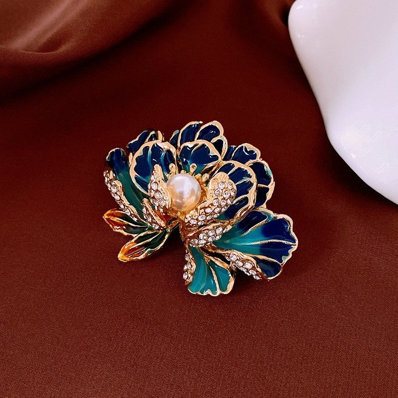 100 # broche-Fleur bleue
