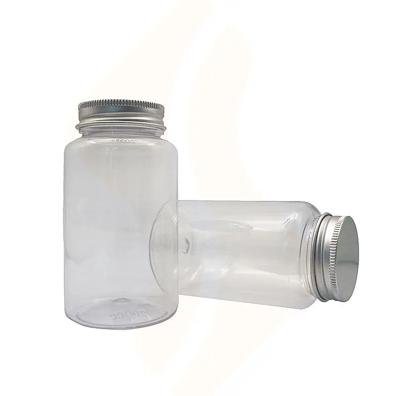 Botella médica de plástico con tapa de aluminio, 200ml, 250ml
