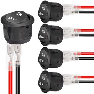 12V Rocker anahtarı 2 Pin AC 6A/250V 10A/125V SPST 2 pozisyon açma/kapama geçiş anahtarı, araba tekne RV için deniz KCD1 Rocker anahtarı T85 - Product Image 1
