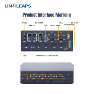 6th &amp; 9th Gen ODM Fanless Industrial Mini PC with 6 RS485 COM &amp; 3 GbE LAN Embedded Industrial Computer Supports Windows Linux OS - Product Image 5