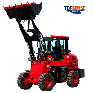 Topsense土方机械<span class=keywords><strong>ce</strong></span>认证1吨负载柴油微型轮式装载机，带工业用机舱