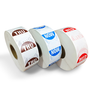 Custom Bright <strong>Red</strong> Round <strong>Color</strong> <strong>Coding</strong> Circle Dot Labels on a Roll Semi-Gloss 1000 Stickers 1 Inch Diameter Removable Sticker - Product Image 4