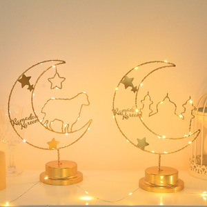 The new <strong>LED</strong> ironwork moon lamp is a Middle Eastern-style home decoration item with <strong>star</strong> and moon-shaped decorative night light - Product Image 4