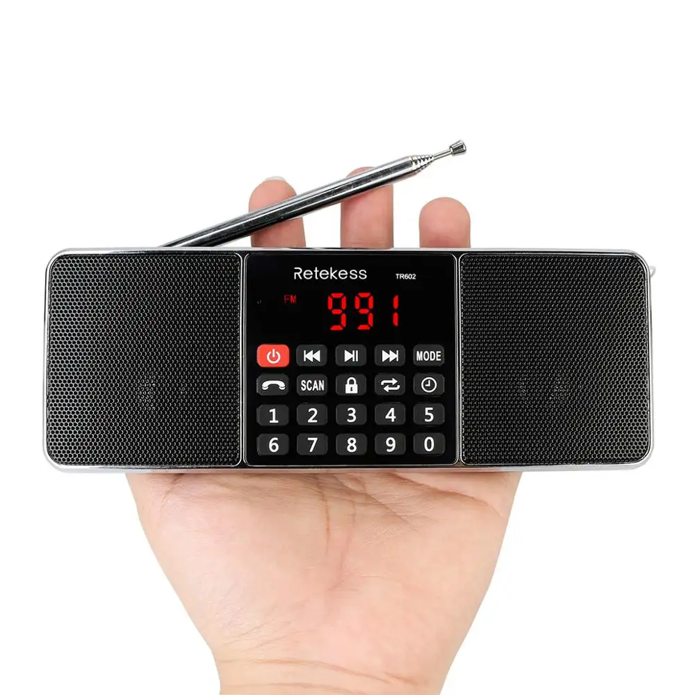 Xách tay AUX Stereo AM FM Radio Receiver với màu xanh răng retekess tr602