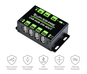 USB-HUB-2IN-4OUT Waves hare Industrial Grade USB HUB Erweiterung 4x USB 2.0 Ports Umschaltbare Dual Hosts Board NICHT enthalten - Product Image 5