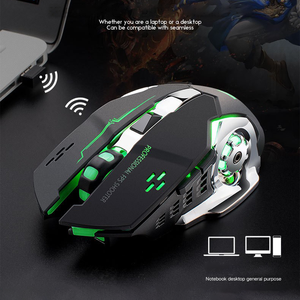 Tragbare wiederauf ladbare Silent 2.4G USB Optische 6D Computer RGB LED Glowing Rgp Gamer Wireless Gaming Mäuse Maus mit Seiten tasten - Product Image 4