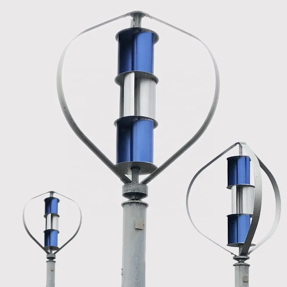 5KW 10KW 20KW On Grid Vertical Axial Wind Turbine With Grid Tie Inverter Three Phase 220V 380V