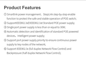 Comfast สวิตช์24-Port Gaigabit POE 48V IEEE802.3 /af พอร์ตกิกะบิตสวิตช์ POE เครือข่ายพร้อม SFP CF-SG1241P - Product Image 3
