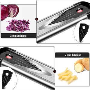 <strong>5</strong>-in-<strong>1</strong> Stainless Steel Vegetable Chopper Onion Garlic Peeler Potato Masher Tomato Cutter Cheese Grater Lemon Slicer Tool Set - Product Image 4