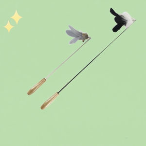 Hai Con Mèo bằng gỗ trêu chọc con mèo để giảm bớt sự nhàm chán Đồ chơI mèo 2025 có thể thu vào thanh để trêu chọc Con Mèo - Product Image 3