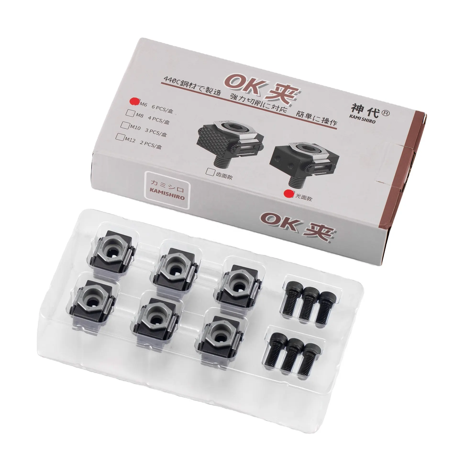 카미시로 440C CNC OK 바이스 정밀 스테인리스 스틸 범용 바이스 모듈식 미니 클램프 공압 소형 밀링 툴 ok vise