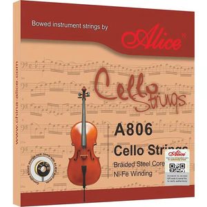 Alice A806 Juego de violonchelo Cuerdas dispersas de acero inoxidable para violonchelo para entusiastas del violín - Product Image 1