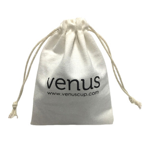 Bolsa de tela de lona con cordón, reciclada, para regalo - Product Image 5