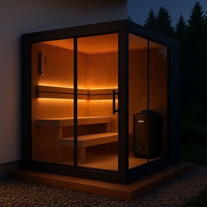 2-4 người hemlock gỗ phòng tắm hơi ngoài trời hạt tự nhiên sạch dòng phù hợp với Nordic trang trí sân vườn - Product Image 4