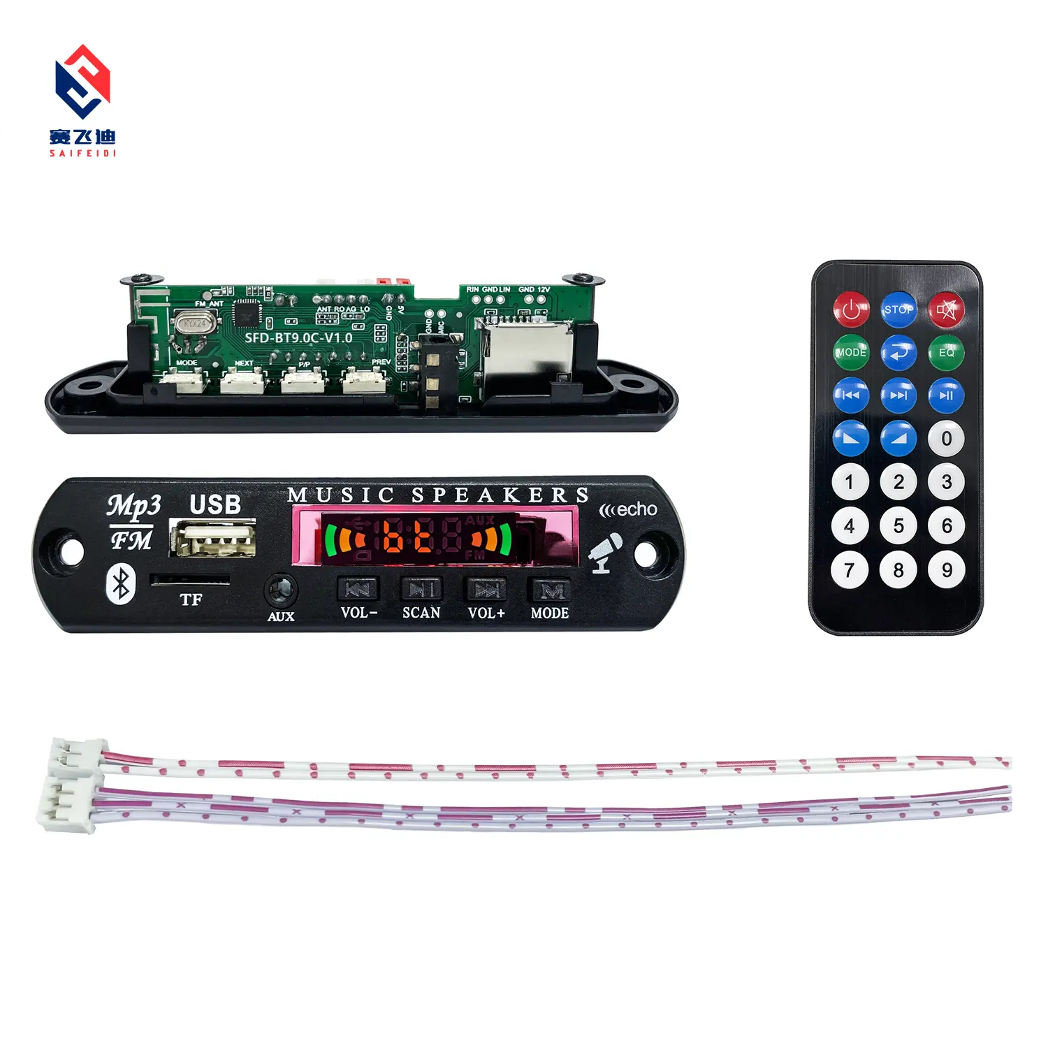 Werkspreis MP3-Player Stereo-Speicher-Decoder Board USB Fm Bluetooth Panel Player Modul Kabel Bluetooth-Karte Rundfunkkarte