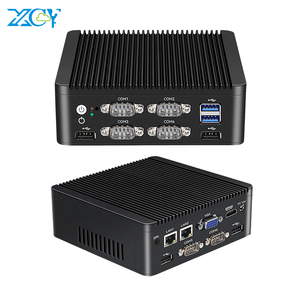ファンレス産業用コンピュータークアッドコアN5000J4125 RS232 RS485 GPIO IOT Ubuntu Linux Mini PC for Advertising Banking - Product Image 1
