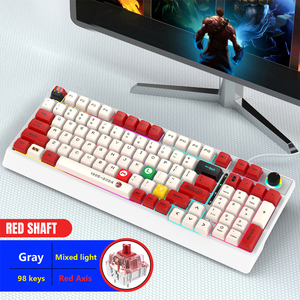 คีย์บอร์ดสำหรับเล่นเกมแบบมีสายที่มีแกนสีน้ำเงินและแดงหัวฉีดระเหิดปุ่มคีย์บอร์ดอุปกรณ์ต่อพ่วง - Product Image 2