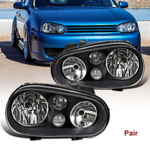 VW 99-06高尔夫99-02 Cabrio大灯总成黑色外壳投影仪雾灯的VISHN对大灯