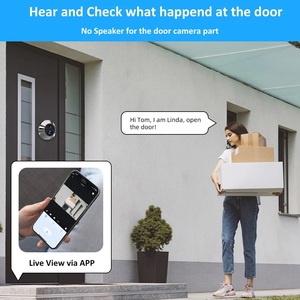 Mini sistema de intercomunicación con cámara de timbre de vídeo de seguridad para el hogar con Audio y vídeo para vigilancia para comodidad de seguridad de puerta delantera - Product Image 4