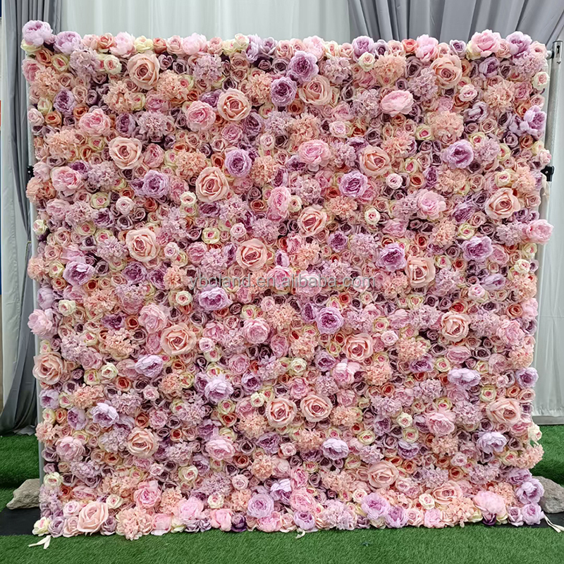 08 # Grand mur de fleurs Rose