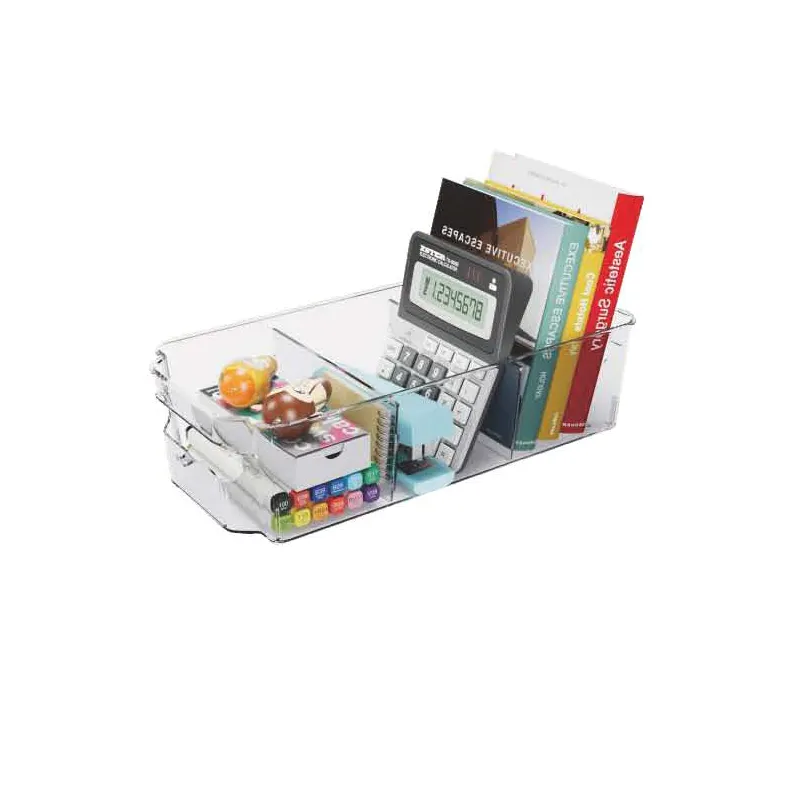 32.3*16.25*8.69CM ufficio Desktop articoli vari per la casa libri snack contenitori di stoccaggio contenitori di plastica per l'organizzazione di strumenti impilabili