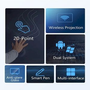 4K Capacitive Touch Screen <strong>Monitor</strong> Interactive Whiteboard Flat Panels <strong>With</strong> <strong>Computer</strong> Micro PC 144Hz Display