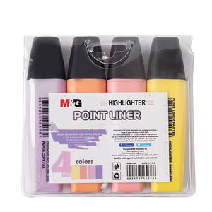 M & G elegante marcador resaltador 4 colores vivos perfumada tinta fluorescente marcador de punta cónica resaltador conjunto - Product Image 1
