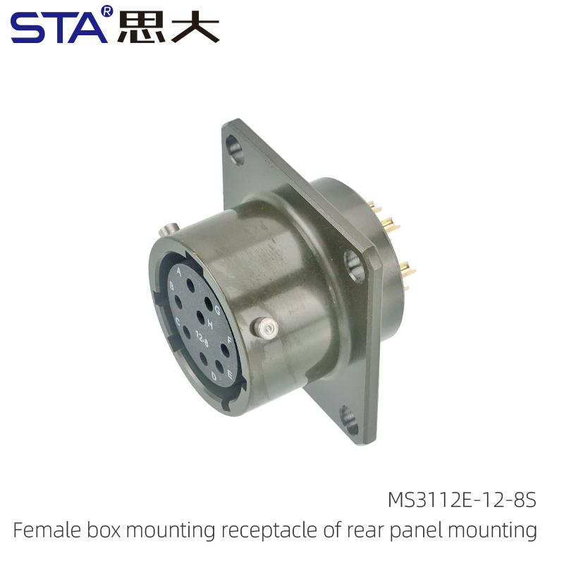 MS3112E-12-8S Female box mounting receptacle