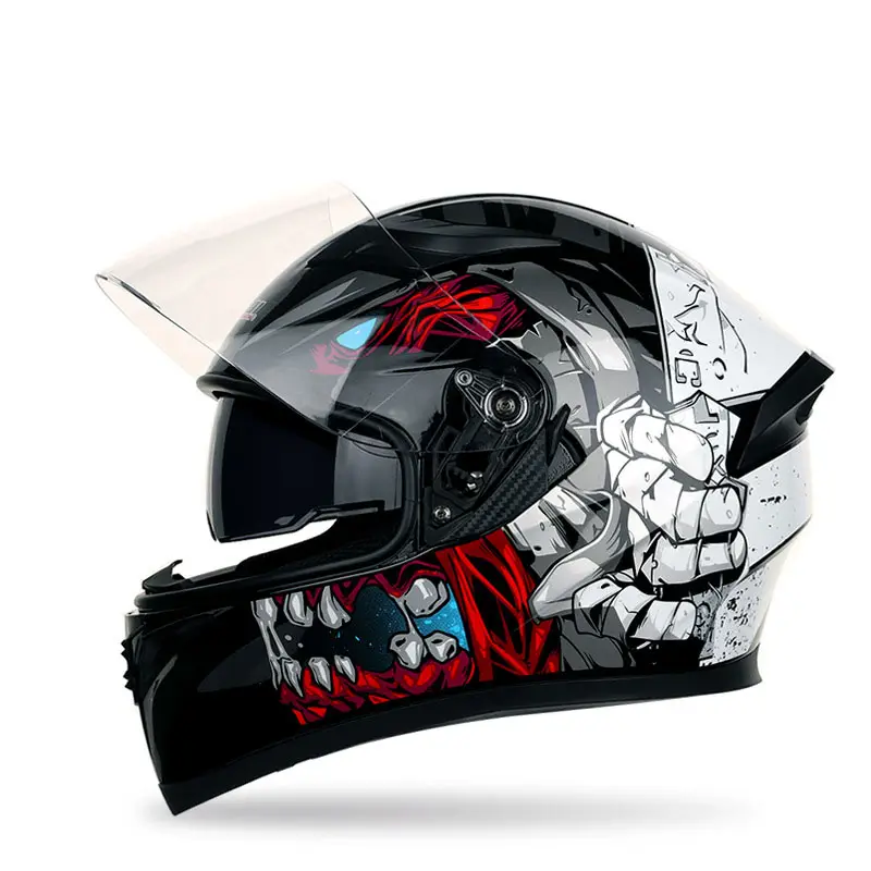 Oem/ODM giá rẻ cổ điển Mũ bảo hiểm lật lên Predator nửa mặt Mũ bảo hiểm cho xe máy
