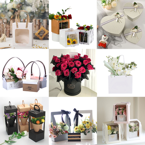 Direct Sales Rectangular Gold Handheld Folding Flower Box Recyclable Paper Separator <strong>Apple</strong> Packaging Flower Gift Box - Product Image 4