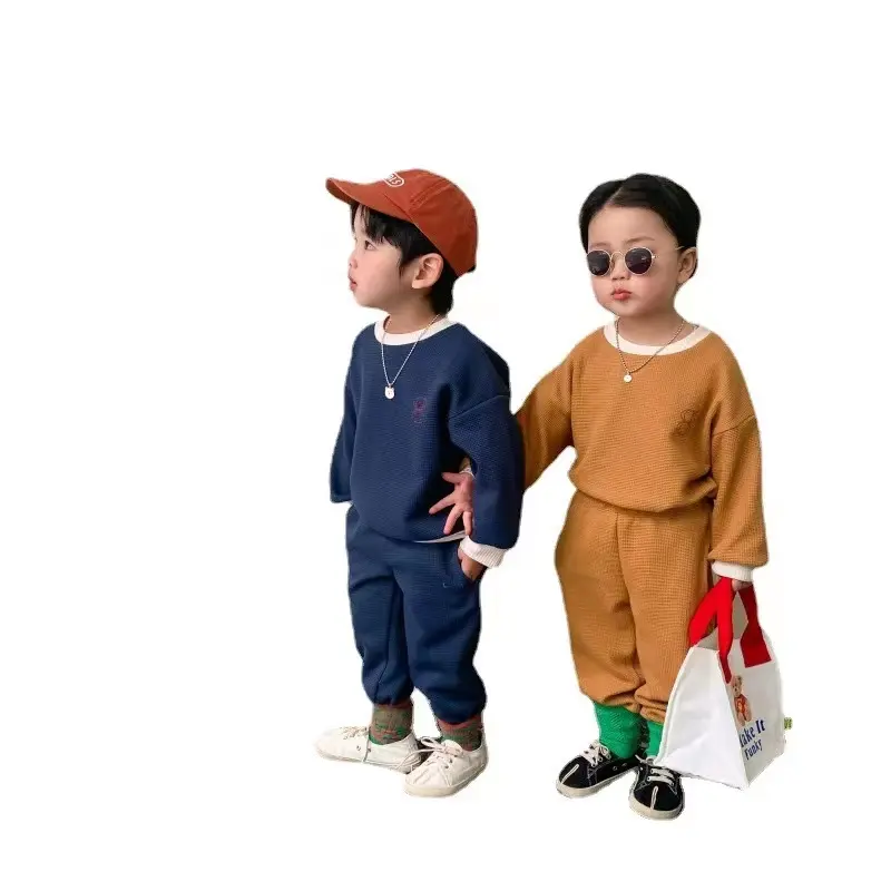 Bebek giyim setleri toptan bebek uzun kollu butik bahar sonbahar bebek erkek kız örgü giyim setleri