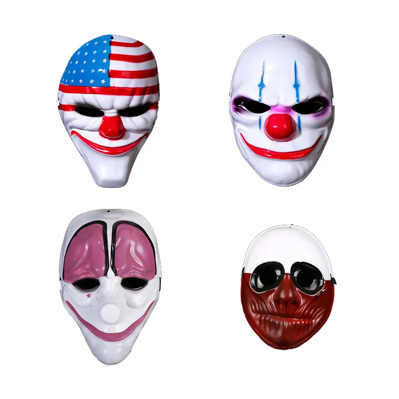 Custom Pvc Masquerade Clown Carnival US Flag Clown Halloween spaventoso maschere per feste a pieno facciale