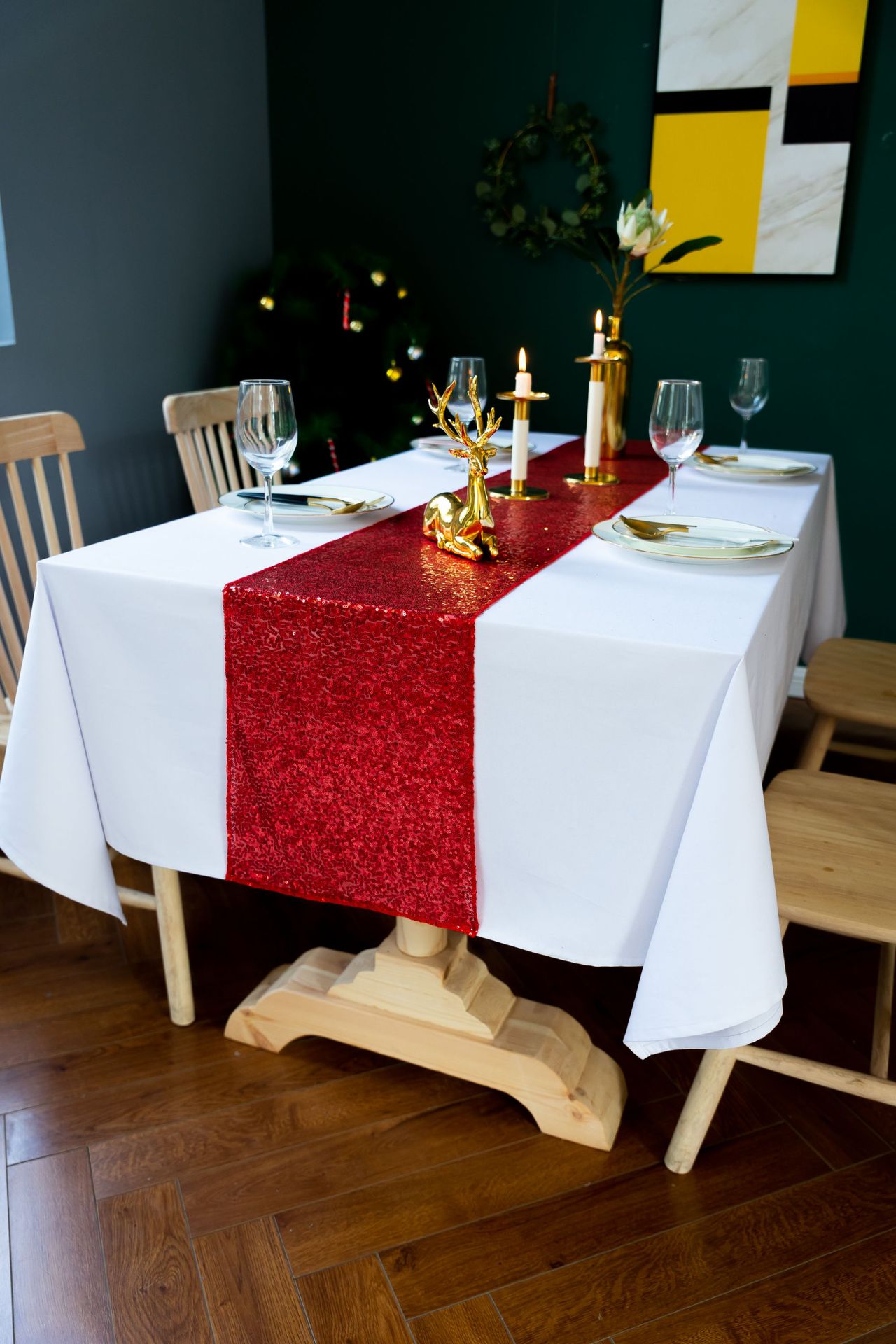 Paillettes in rosso brillante