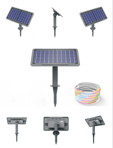 סיטונאי 5M 10M 20M שמש <span class=keywords><strong>LED</strong></span> ארוך רצועת אורות חיצוני עמיד למים גמיש קיר אורות עם פנל סולארי או גן נוף