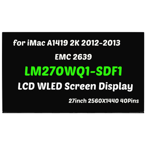 GBOLE 27in 2560X144040ピンディスプレイLCDWLEDスクリーンディスプレイiMacA1419 2K 2012-2013 EMC 2639 MD096 MD096LL/Aと互換性があります - Product Image 1