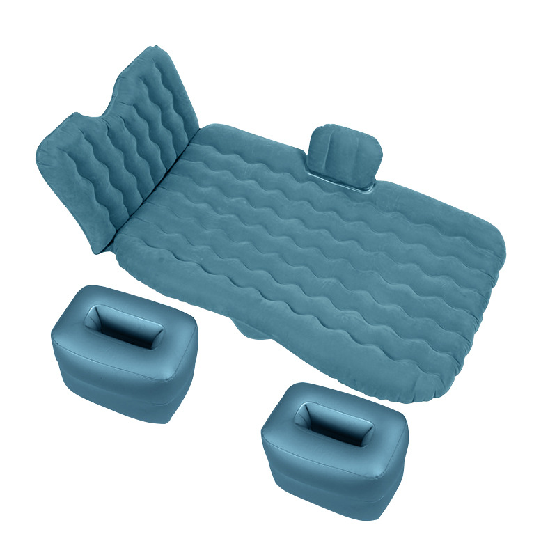 Dark green flocked storage stool