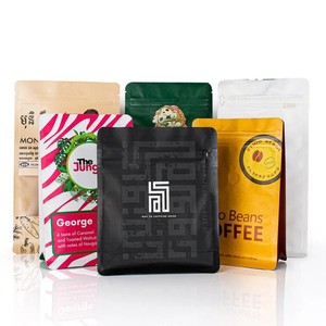 Özel baskılı kahve ambalajı Stand up emzikli kese yeniden kullanılabilir Doy kese uygun depolama için Stand ile - Product Image 1