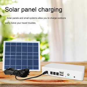 Fuente de alimentación portátil para exteriores con batería de iones de litio Sistema de iluminación solar doméstico pequeño con controlador PWM para cortes de energía - Product Image 3