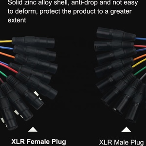 Cable de señal de Audio multicanal, conector XLR macho y hembra de 8 vías para luz de escenario, sonido y señal, par de enchufes