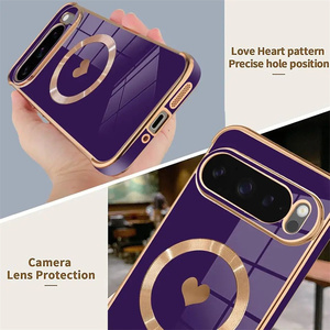 2025สำหรับ Google 9A เคสรักหัวใจเคสซิลิโคนนิ่มกันกระแทกสุดหรูสำหรับ Google Pixel 8 9 Pro 8A 7A แม่เหล็ก - Product Image 3